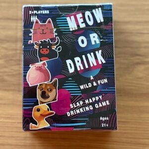 Meow or Drink Adult Card Game- NEW